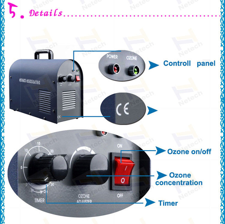 Corona Discharge 5g Household Ozone Generator for air purify 60 / 50HZ